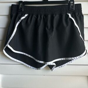 Champion Black Women's Athletic Shorts with White Trim